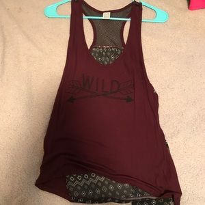Black&Purple Racerback Tank